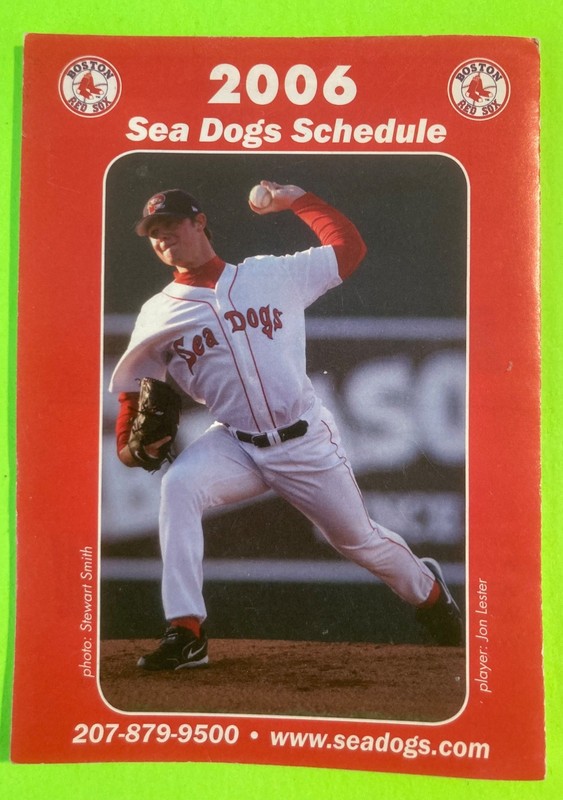 2006 JON LESTER Pic on Portland Sea Dogs (Boston Red Sox) Baseball Schedule
