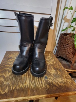 Chippewa Engineer Boots 90950 6E Black #0417 | eBay