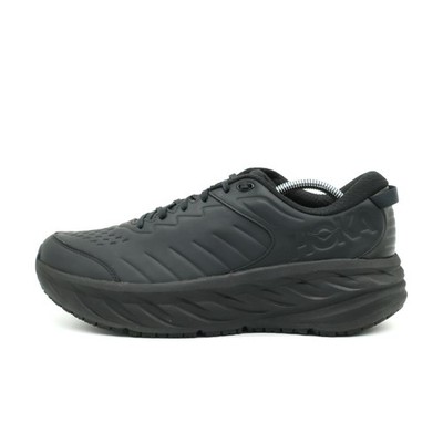 Hoka One Herren Bondi SR Schuhe Schwarz Glattleder Rutschfest Sneaker EU 46
