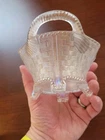 Very Pretty White Northwood Carnival Glass 8 Sided Bushel Basket