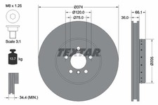 TEXTAR 92266025 Brake Disc for BMW