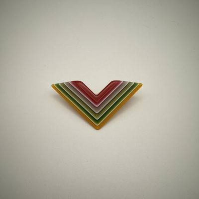 Lea Stein Paris Rainbow Layered Geometric Brooch