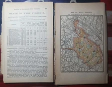 ~1884 Dated WEST VIRGINIA train Reports + Railroad Map All Lines  6 Reports