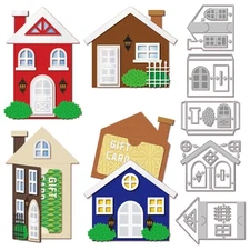 House Gift Card Holder Cutting Dies for Card Making Gift Card Tag Cut Die for...