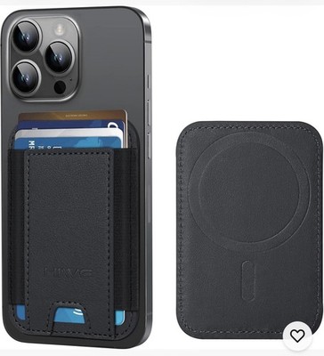 HiWe for MagSafe Wallet, Stronger 3.8''x2.65''x0.18'', Black Wallet - Band 