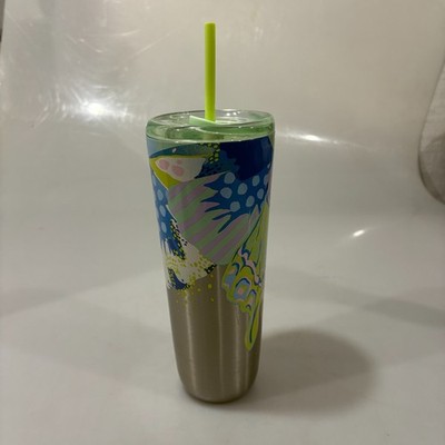 Starbucks Summer 2024 Canna Lily Butterfly Silver SS Venti Hot/Cold Tumbler
