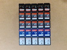 25 x 64GB 16GB 8GB Sandisk SDHC SDXC Memory Cards Job Lot