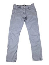 34 Heritage Courage Pants Mens 33x34 Gray Mid Rise Straight Leg Stretch