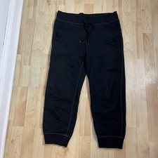 normakamali Womens Loungewear Draw String Black Jogger Sweatpants Size Medium