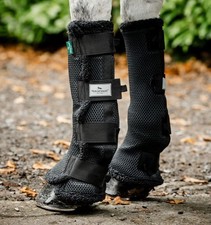 Horseware Show Ready Leg Wraps Stable Travel 3D Airmesh Cool Boots Navy/Black