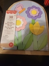 Fisher-Price Wooden Flower Puzzle Blocks