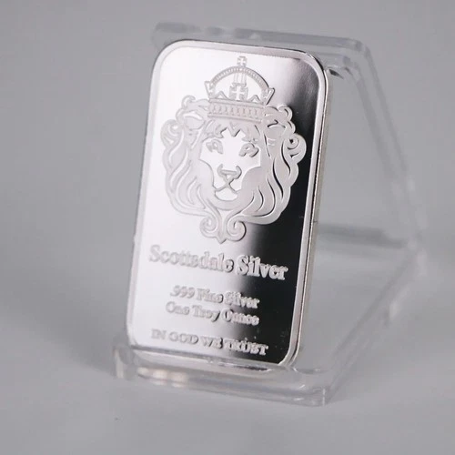 S̈cotsdale Silver 999 Fine Silver One Troy Ounce 1 Bärs Bullion (Decoration)