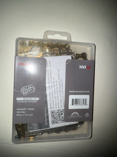 SRAM PC-XX1 Eagle 12-Speed Chain Gold w/PowerLock Connector 126-Links HollowPin - Picture 2 of 3