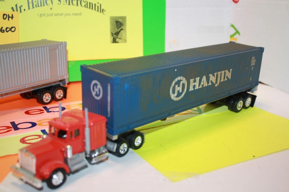 Conjunto de remolque tractor escala O de seis (6) piezas Foto 3 de 4