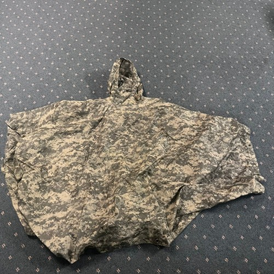#ad ACU Digital Camo Wet Weather Poncho US Army Military NSN 8405 01 547 2555 OS NWT $95.00