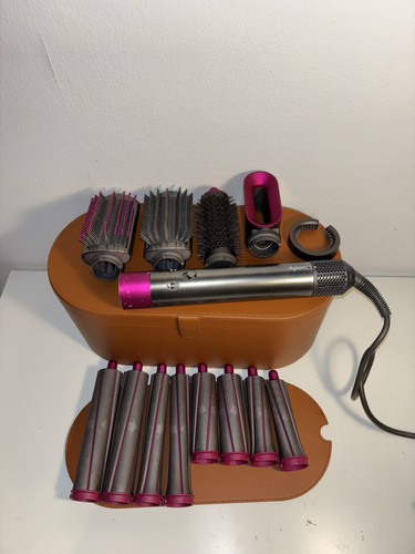 Dyson Airwrap Styler Complete Long Nickel/Fuchsia - Great Cond. Extra barrels!! - Picture 1 of 9