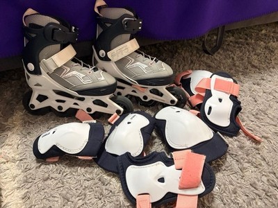 Inlineskates Oxelo Gr. 29 - 32 + Schützer-Set für Kinder