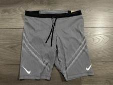 Nike AeroSwift Black White Running 1/2 Tights Men  s Size XL FN3369-013
