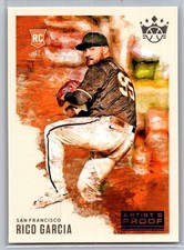2020 panini diamond kings baseball rico garcia artist's proof blue rc #153
