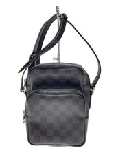 LOUIS VUITTON Shoulder Bag Rem Damier Graphite PVC Blk Used