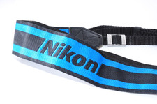 Nikon Genuine Vintage Camera Shoulder neck Strap Blue / Black From Japan