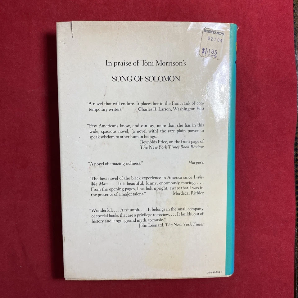 Tar Baby by Toni Morrison 1981 Knopf 3rd Printing HC DJ - Image 2 of 4