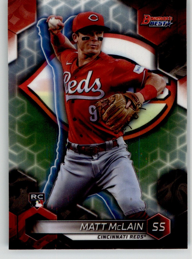 Matt McLain 2023 Bowman's Best Refractors 39 Cincinnati Reds Rookie