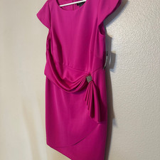 Jessica Howard Women's Draped-Waist Cap-Sleeve Dress -