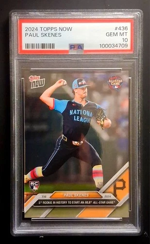 Topps 2024 Now Paul Skenes Rookie #436 All-Star Game PSA 10 Pirates