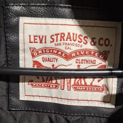 Signature by Levi Strauss & Co. Men's Black Hooded Motorcycle Jacket Quilted L