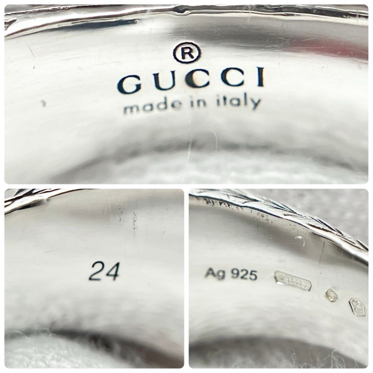 Gucci Silver 925 Interlocking Arabesque Ring Unis… - image 6