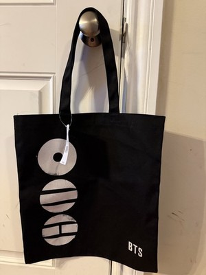 BTS Target US限定 ブラックキャンバス トートバッグ BTS Black Tote Bag with White Logo Music Merchandise Target