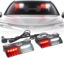 XRIDONSEN 2 in 1 Emergency Dash Lights Red White Volunteer Red/White 