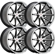 Set-4 Ferrada Cm2 20x10 5x4.55x114.3 Black Chrome 40mm Wheels Rims 20 Inch