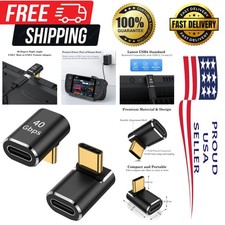 USB C 90 Degree Adapter 2 Pack - Innovative Right Angle Connector for Devices
