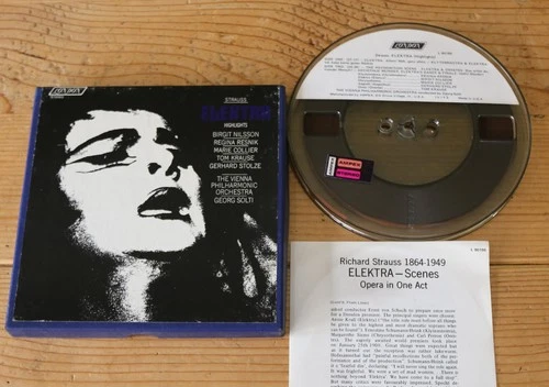 Strauss: Elektra Reel-To-Reel Tape Vienna Philharmonic Solti 7.5ips 4 Track