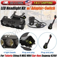 LED Headlight Switch Kit For Talaria MX3 MX4 Sur-Ron Segway X260 - High/Low Beam