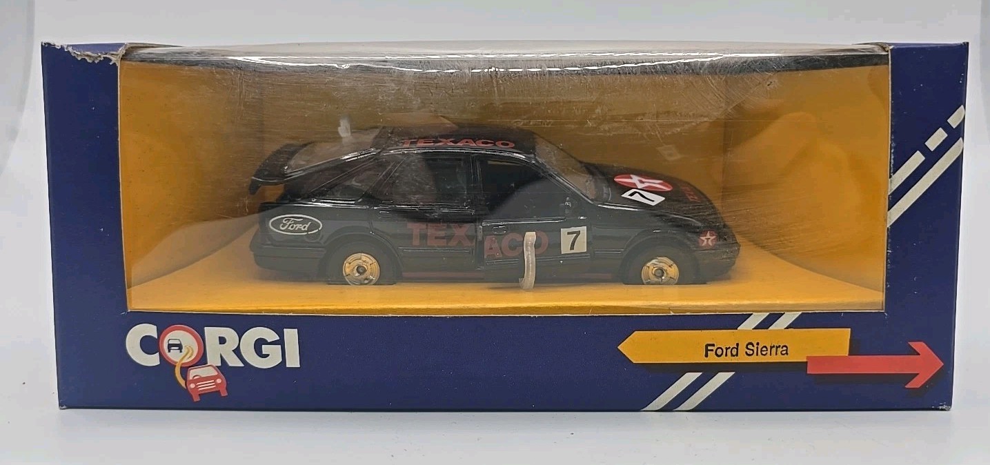 Corgi Appx 12cm Long Diecast Ford Sierra 2.3 Ghia Rally Car - Texaco