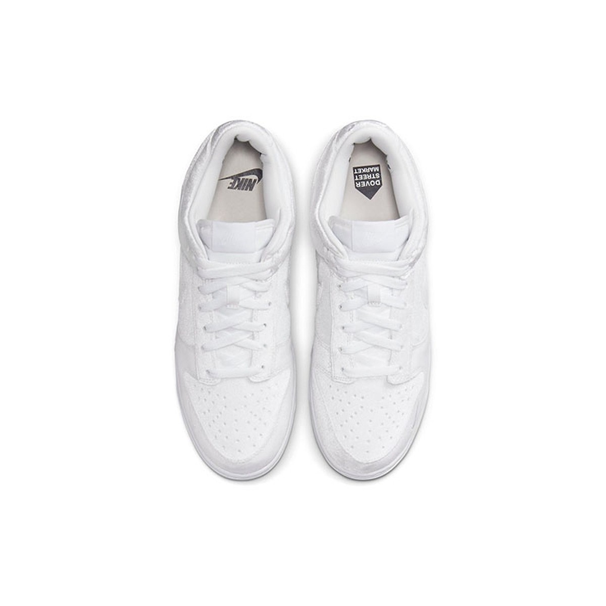 Size 7.5 - Dover Street Market x Nike Dunk Low White Velvet for