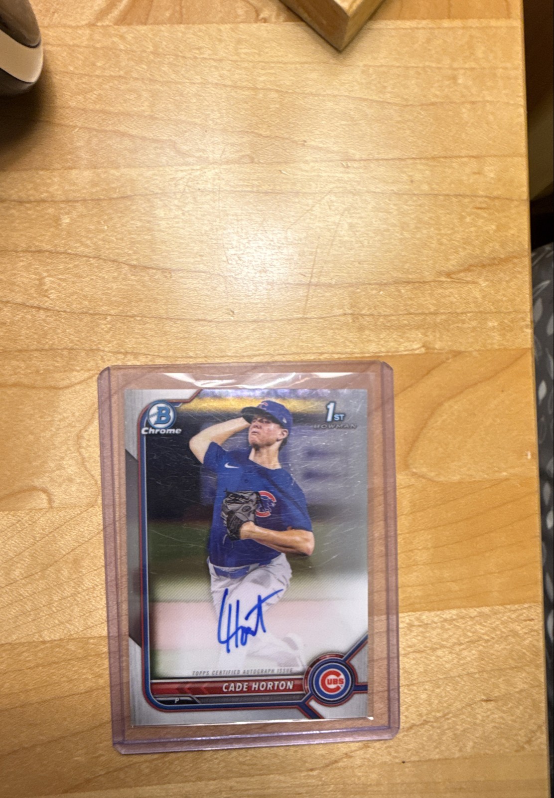 2022 1st bowman Chrome Draft Pick Autographs Cade Horton #CDA-CHN (AU, RC)