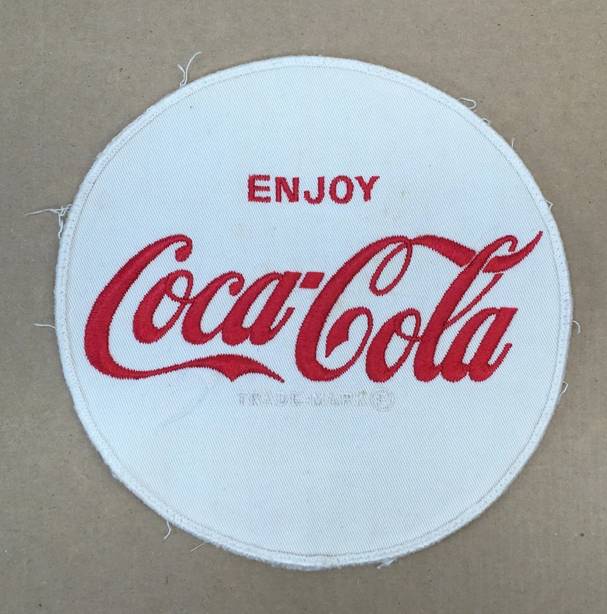 Patch Vintage Coca-Cola Rond, Drapeau Canadien Feuille D'érable, Rouge, DD067