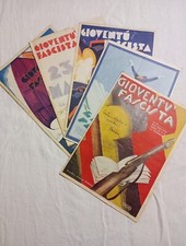 Lotto Di 5 Riviste d'epoca Gioventù Fascista 1932 Anno II n 2 6 7 8-9 10
