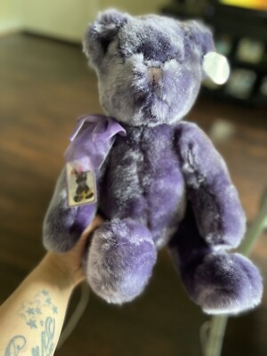 Teddy Bear Josie Purple Color Plush Progressive Plush Bear decorative 11 inch