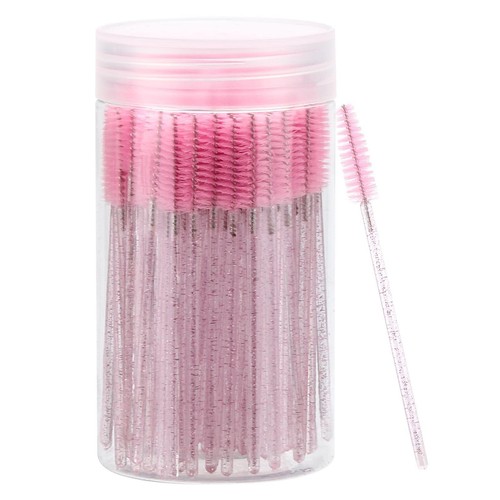 100 Pcs Disposable Mascara Wands Crystal Eyebrow Spoolies Brush for Eyelash E...