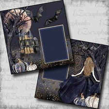 Enchanted Night Redhead - 2 Premade Scrapbook Pages - EZ Layout 5656