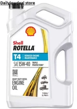 NEW Shell Rotella T4 Triple Protection SAE 15W-40 Diesel Engine Oil - 1 Gallon