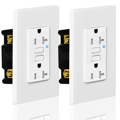 15A / 20A AMP 125-Volt GFCI GFI Safety Outlet Receptacles Tamper Resistant White