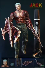 BY-ART BY-G04 1/12 Resident Zombie Evil Crisis Major Jack Krauser Action Figure