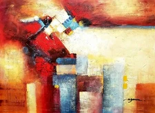 Abstract - #39, 36x48 100% Hand painted Oil Painting on Canvas,