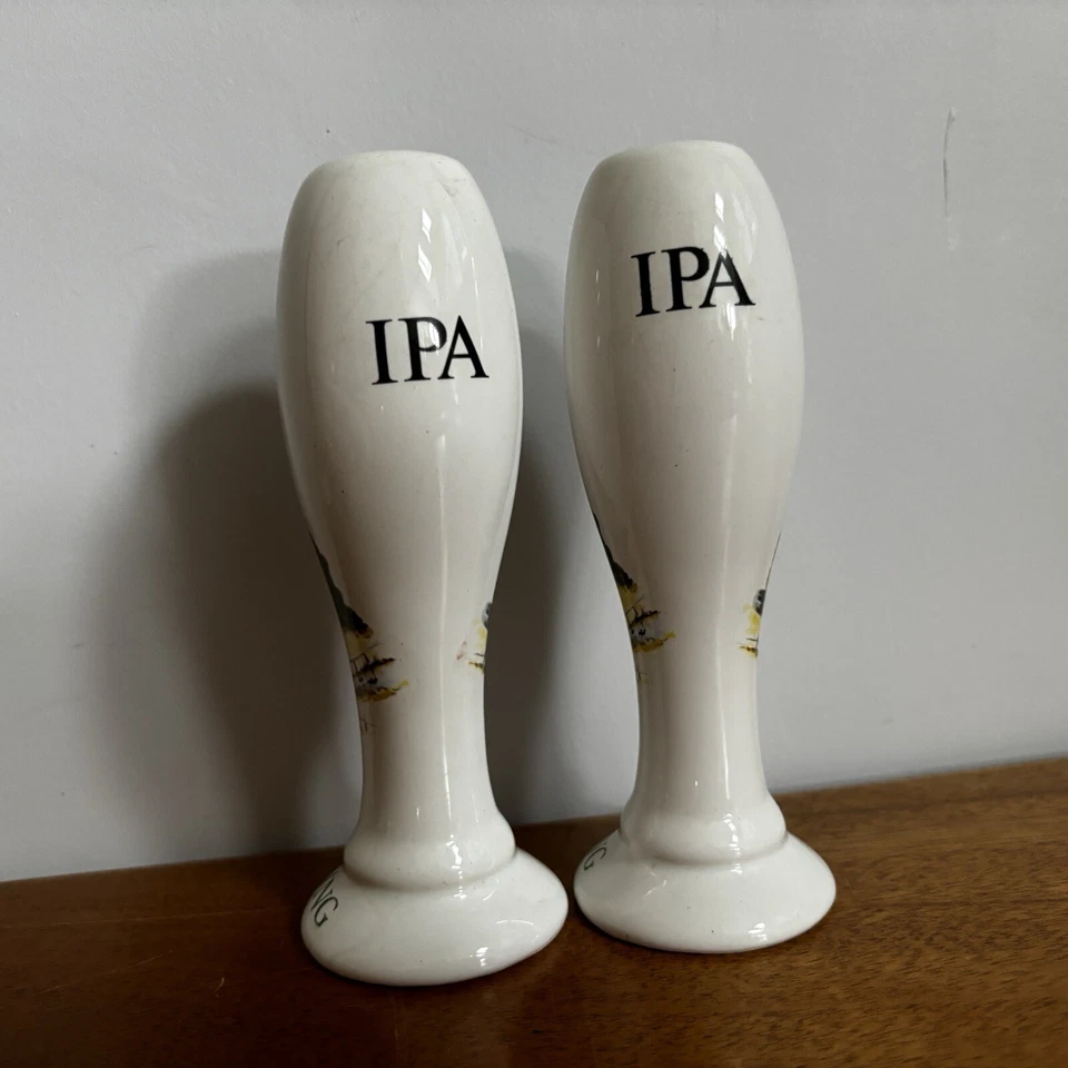 2 x Greene King IPA Bitter Ceramic Beer Pump Handle Vintage New Rare Home Pub - Image 4 of 4